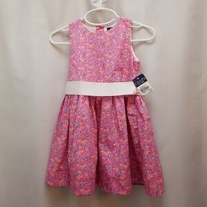 Chaps girls 24 months floral lined dress  NWT